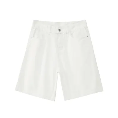 Men Fashion Casual Summer Washed Loose Straight Denim Shorts