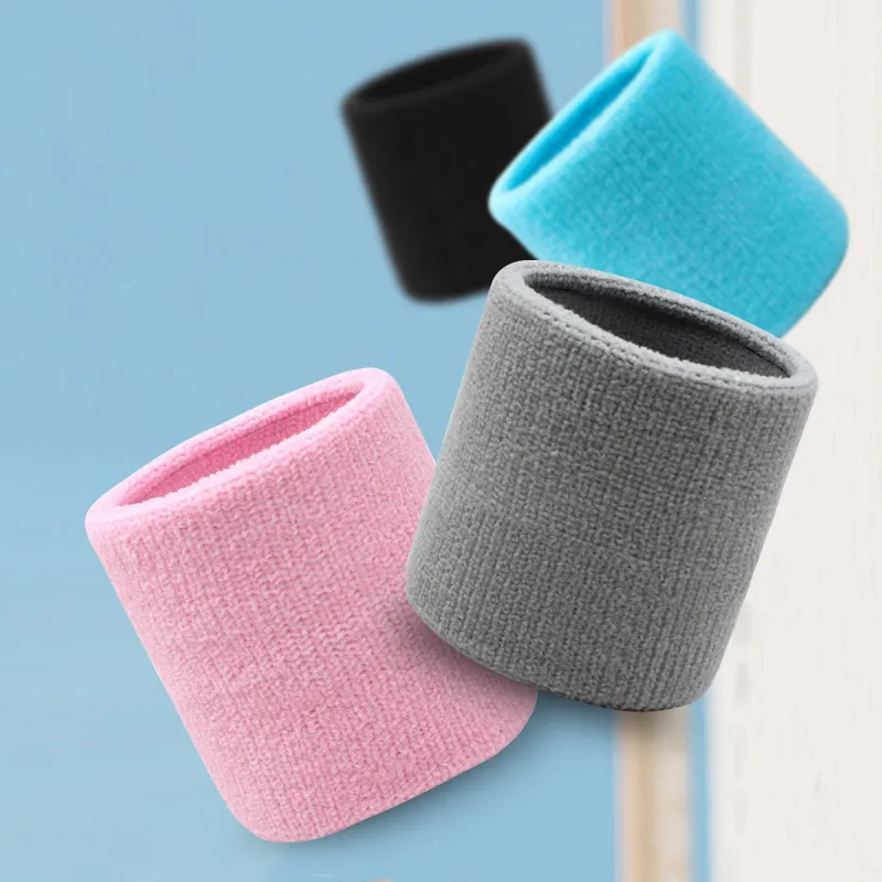 Fashion Solid Color High Elastic Sports Wrist Band Protector for Home Fitness