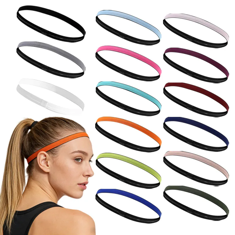 Women Fashion Casual Solid Color Non-Slip Silicone High-Elasticity Sports Hair Band
