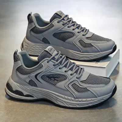 Men's Fashion Casual Summer Breathable Mesh Platform Lace Up Sneakers