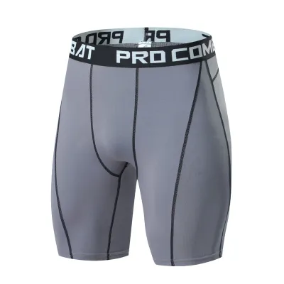 Men Casual High Elastic Tight Quick-Dry Milk Fiber Sports Shorts