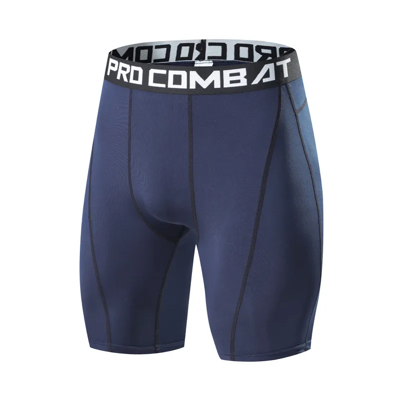 Men Casual High Elastic Tight Quick-Dry Milk Fiber Sports Shorts