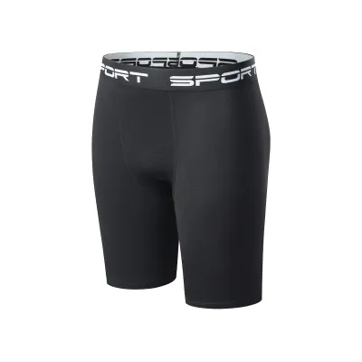 Men'S Fashion Casual Printed High Elastic Quick-Drying Tight Fitness Sports Shorts