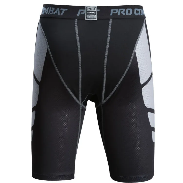 Men's Fashion Casual Printed Sports Tight Shorts with Milk Fiber