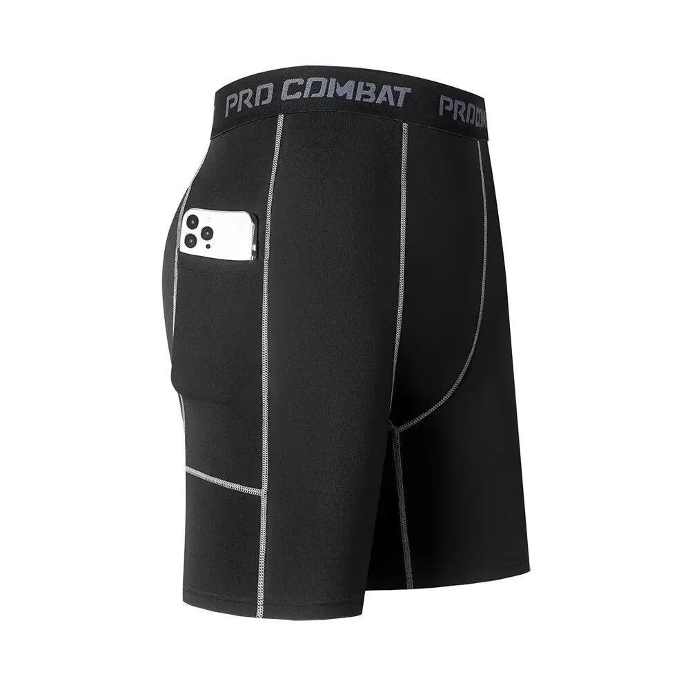 Men's Casual Fitness Pocket Quick-Drying High-Elastic Sports Shorts