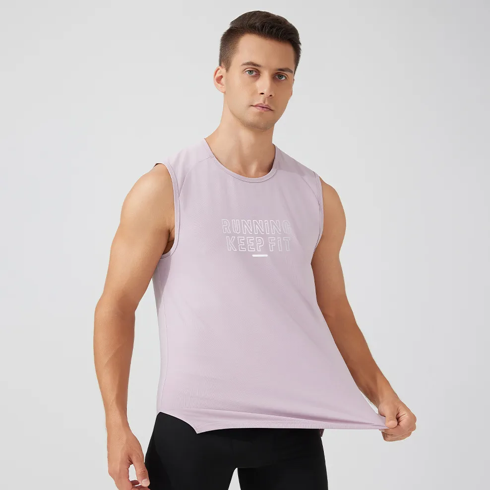Men Fashion Casual Letter Printed Quick-Drying Sleeveless Sports Tank Top