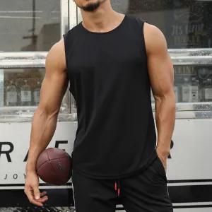 Men’s Fashion Casual Solid Color Summer Quick-Drying Sports Sleeveless Tank Top
