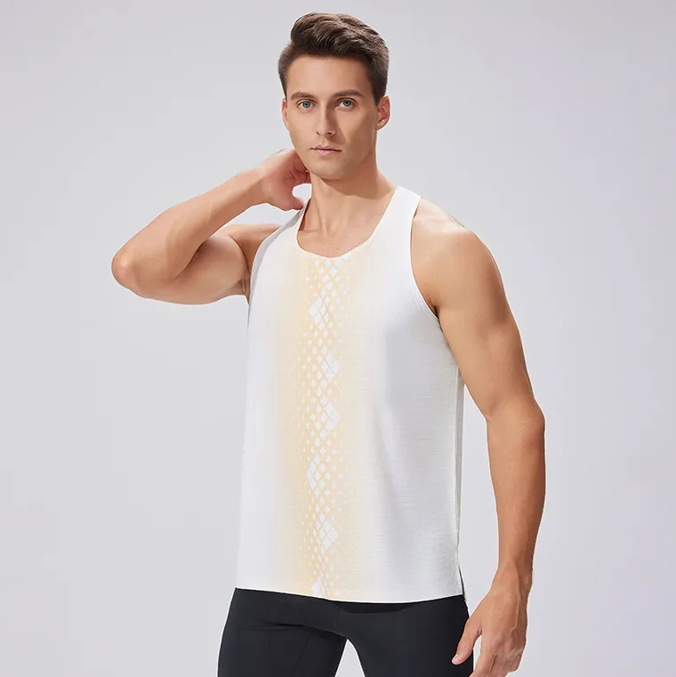 Men's Fashion Casual Summer Sports Sleeveless Printed Breathable Quick-Dry Tank Top