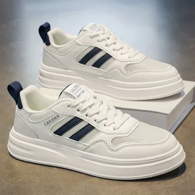 Men's Fashion Casual Summer Breathable Mesh Flat Sneakers Lace Up Low Top