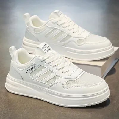 Men's Fashion Casual Summer Breathable Mesh Flat Sneakers Lace Up Low Top