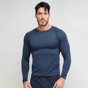 Men'S Fashion Casual Solid Color Quick-Dry Sports Tight Long Sleeve T-Shirt