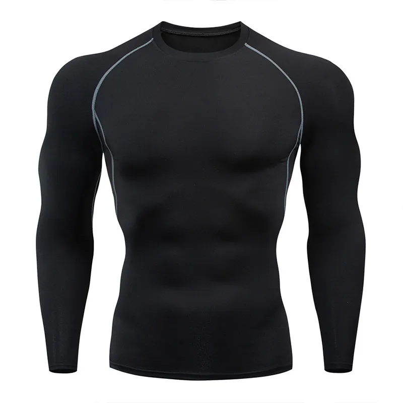 Men's Fashion Casual Sports Tights Fitness Quick-Drying Long-Sleeve T-Shirt
