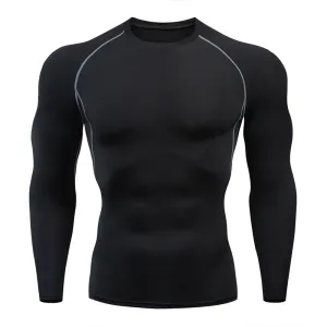 Men's Fashion Casual Sports Tights Fitness Quick-Drying Long-Sleeve T-Shirt