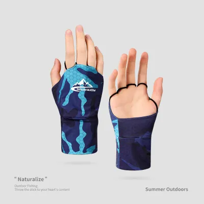 Summer Thin Sunscreen Quick-Drying Hollow Fishing Gloves