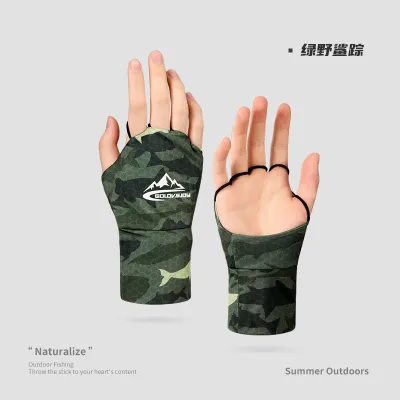 Summer Thin Sunscreen Quick-Drying Hollow Fishing Gloves