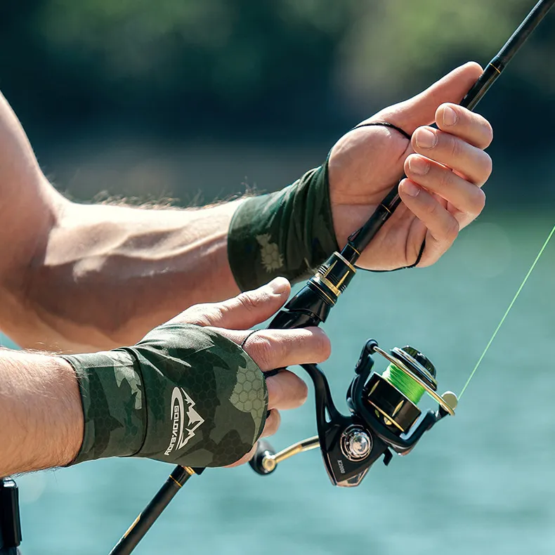 Summer Thin Sunscreen Quick-Drying Hollow Fishing Gloves