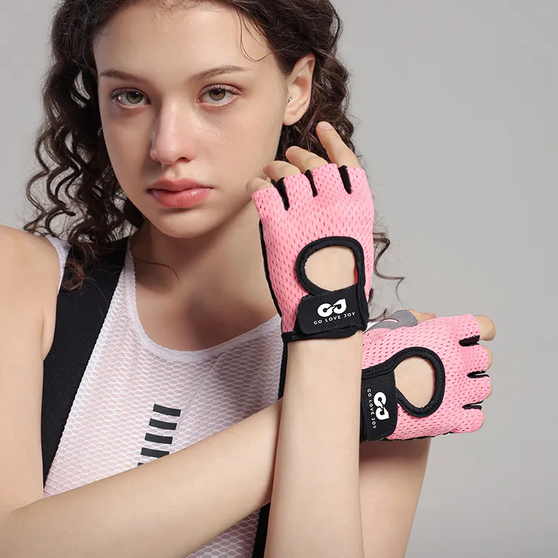 Fashion Palm Shock Absorbing Non-Slip Wear-Resistant Breathable Outdoor Bicycle Riding Sports Half-Finger Gloves