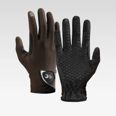 Fashion Summer Breathable Professional Full Palm Non-Slip Wear-Resistant Professional Equestrian Gloves
