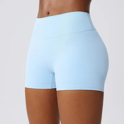 Women Fashion Casual Solid Color Breathable Sports Yoga Tight Shorts