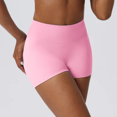 Women Fashion Casual Solid Color Breathable Sports Yoga Tight Shorts