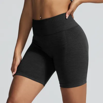 Women Fashion Casual Solid Color Seamless Tight Quick-Dry Yoga Shorts