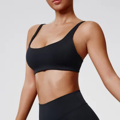 Women Fashion Simple Solid Color Breathable Sports Yoga Bra