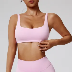 Women Fashion Simple Solid Color Breathable Sports Yoga Bra