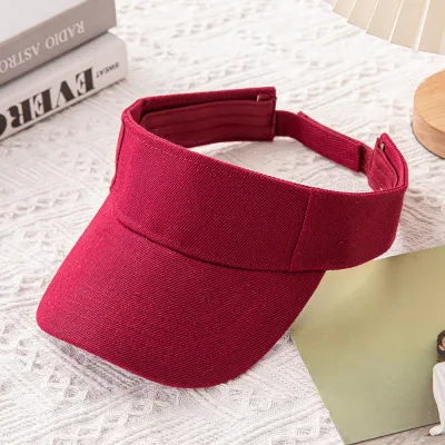 Fashion Casual Simple Solid Color Sunshade Sports Visor Hat