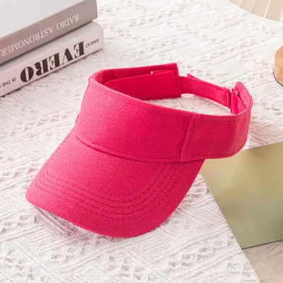 Fashion Casual Simple Solid Color Sunshade Sports Visor Hat