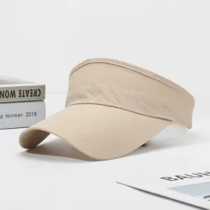 Fashion Casual Simple Solid Color Breathable Summer Empty Top Sunshade Sports Hat