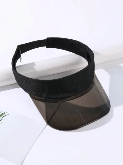 Fashion Casual Solid Plastic Visor Sports Hats