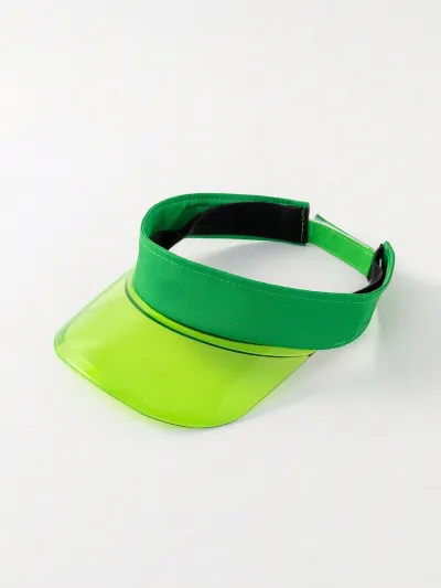 Fashion Casual Solid Plastic Visor Sports Hats