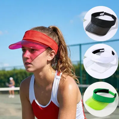Sombreros deportivos informales de plástico liso con visera hueca.