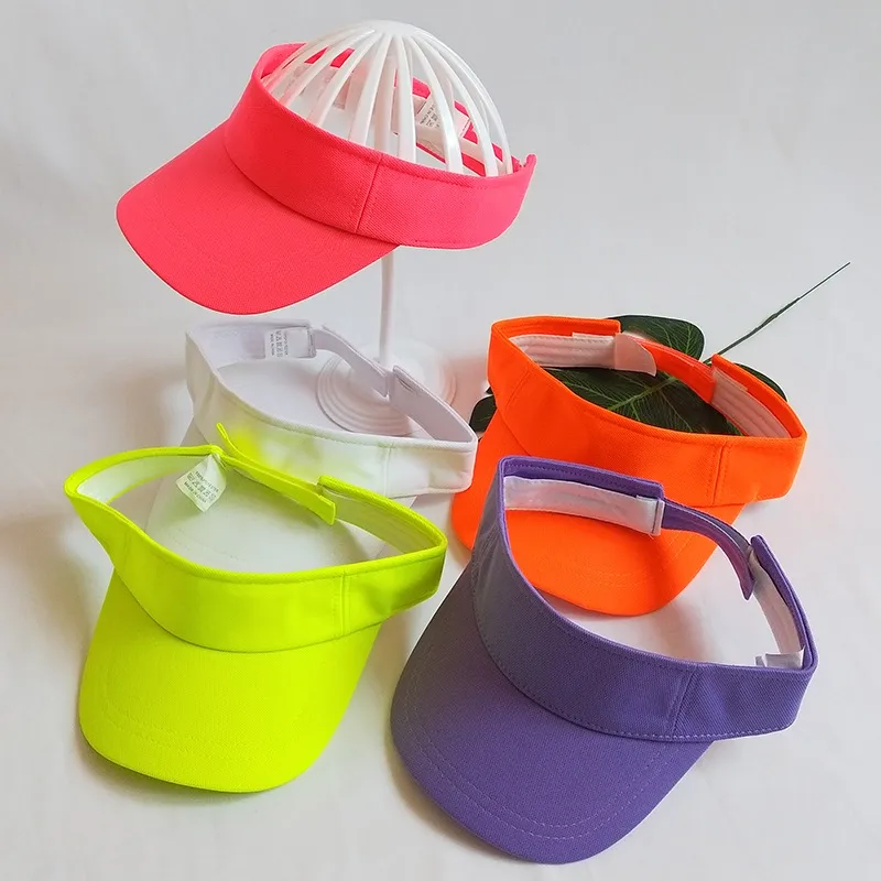 Women Fashion Casual Summer Solid Color Outdoor Sunshade Sports Visor Hats