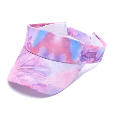 Women Fashion Casual Tie-Dye Sunshade Sports Visor Hat