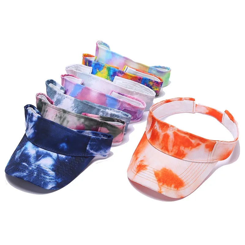 Women Fashion Casual Tie-Dye Sunshade Sports Visor Hat