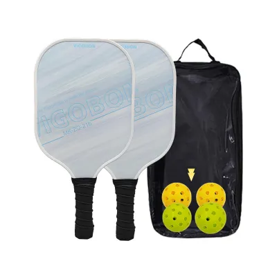 Fashion Printed Pu Soft Grip Outdoor Glass Fiber Pickleball Paddle Set