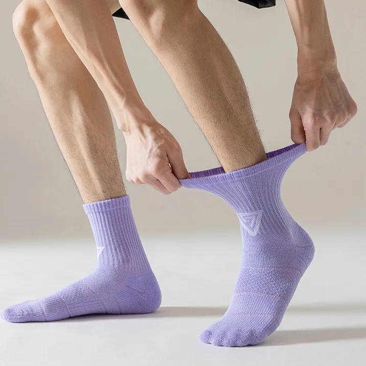 Men Casual Shock Absorbing Breathable Non-Slip Sports Socks