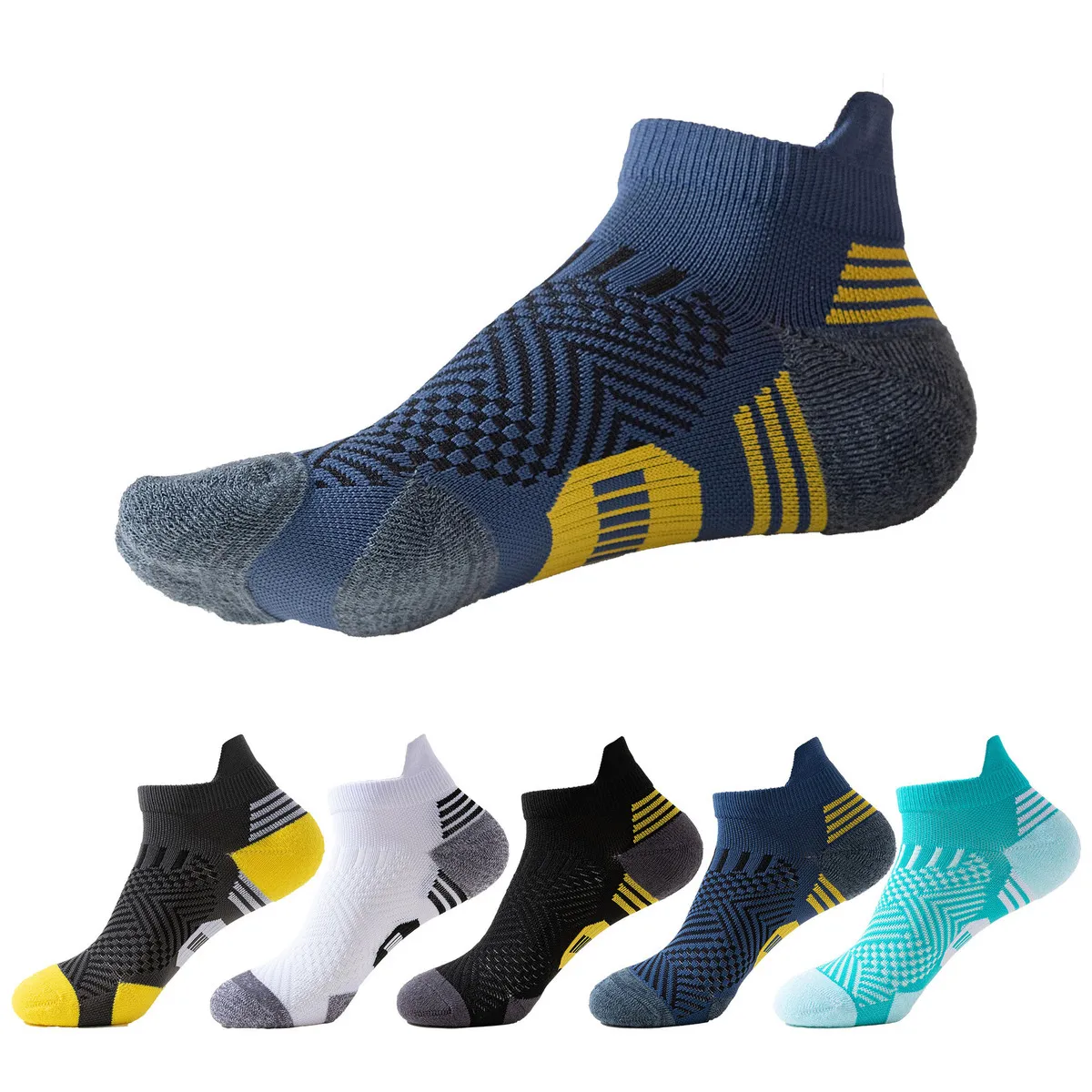 Men Fashion Casual Quick-Drying Thickened Wear-Resistant Non-Slip Sports Socks
