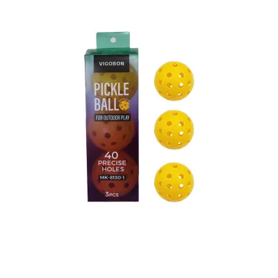 Fashion Solid Color 40 Hole Tpe Injection Molding Pickleball 3pcs/Box