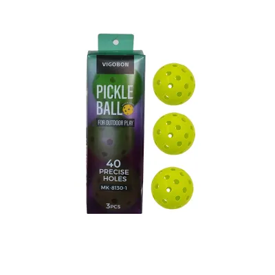 Fashion Solid Color 40 Hole Tpe Injection Molding Pickleball 3pcs/Box