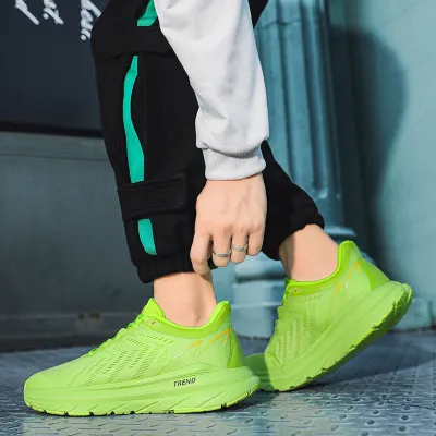 Men Fashion Casual Flying Mesh Breathable Lace Up Sneakers