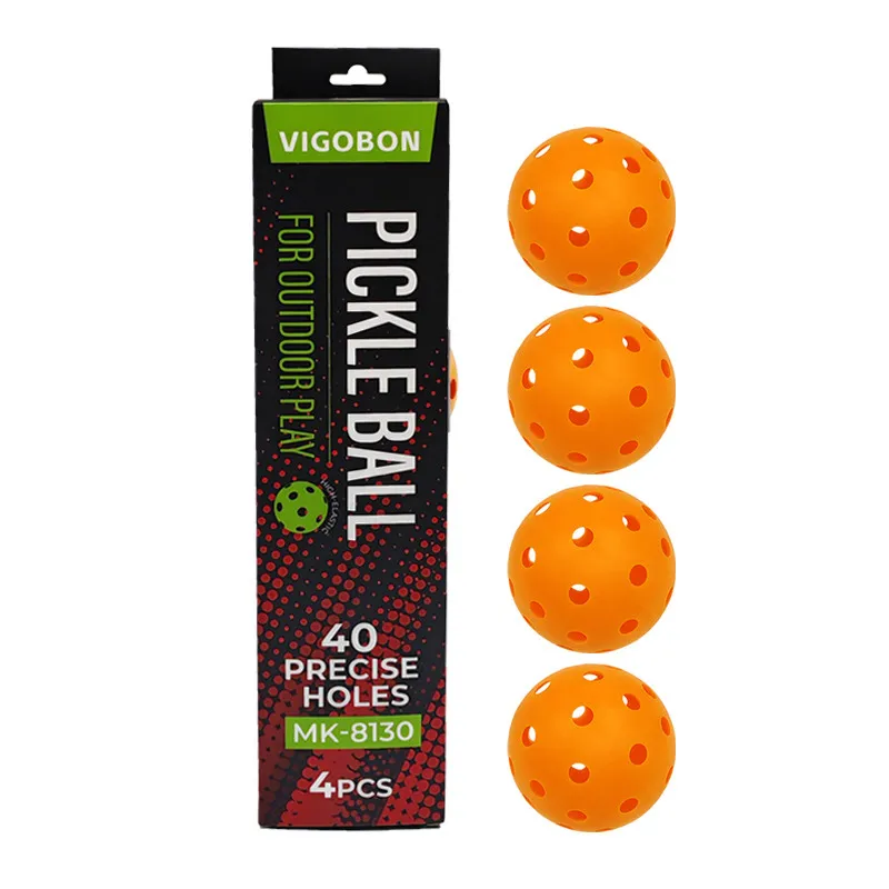 Fashion Solid Color 26 Hole Injection Pickleball 4pcs/Box