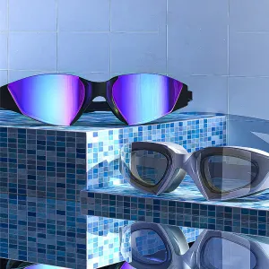 Fashion Large Frame Hd Anti-Fog Swimming Goggles