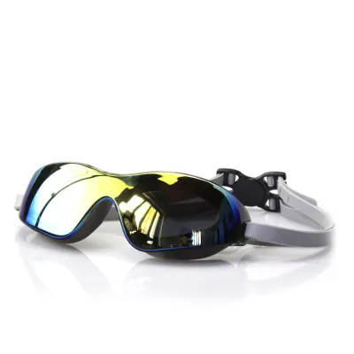 Fashion Electroplated Hd Waterproof Anti-Fog Silicone Frame Swimming Goggles