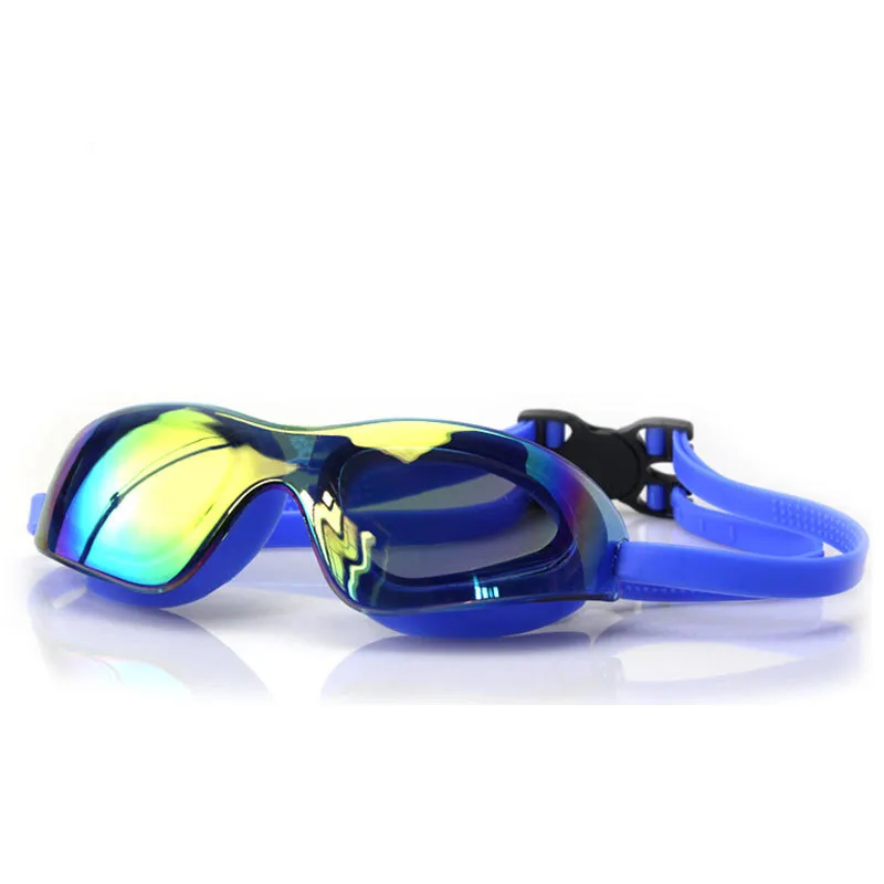 Fashion Electroplated Hd Waterproof Anti-Fog Silicone Frame Swimming Goggles