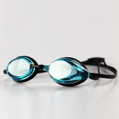 Lunettes de natation en silicone électroplaqué anti-buée HD tendance