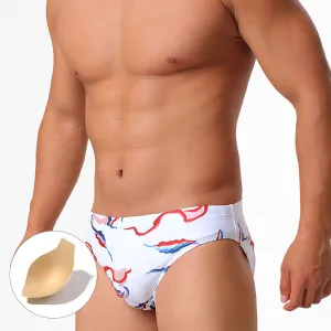 Maillot de bain homme imprimé avec bonnet intégré