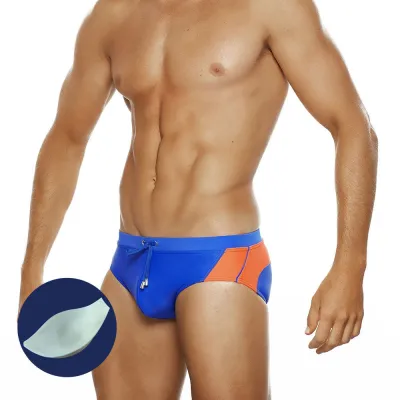 Trunks de baño de bloques de color para hombre con copa
