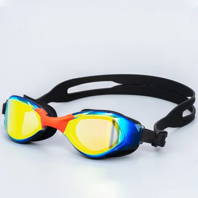 Lunettes de natation professionnelles en silicone étanches et électroplaquées